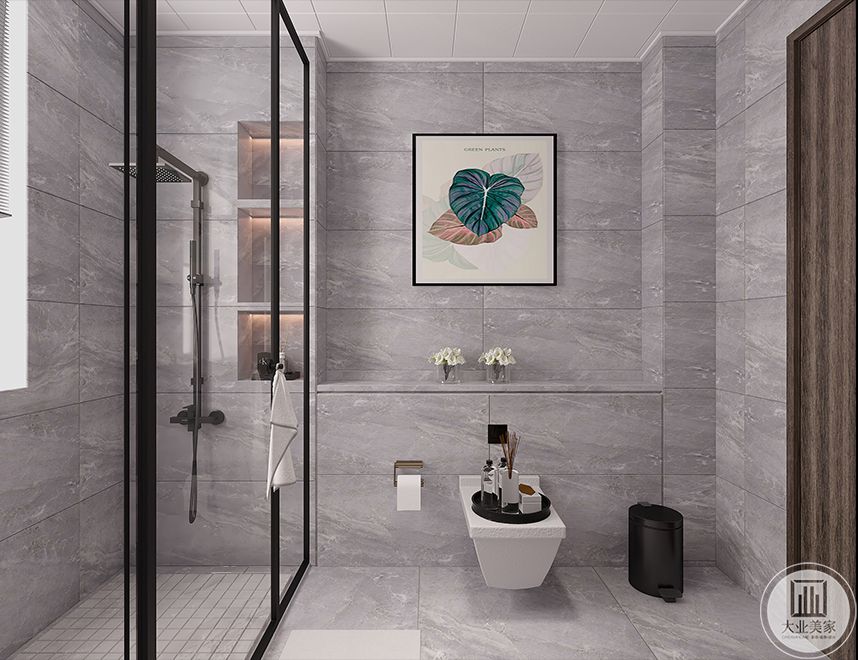 卫生间部分改造后功能区分明，淋浴区和洗漱区分开，这样的设计使卫生间干湿分离，有利于隔离细菌，更加符合健康家居的理念。